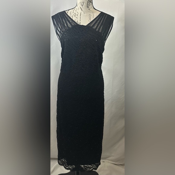 💜R&M Richards Black Women’s Midi Dress - Picture 2 of 13